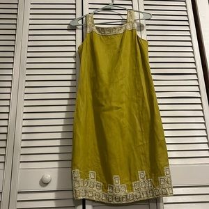 Jones New York Yellow/Green Beaded Dress, Women’s Size 6
